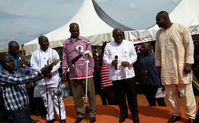   Nana Akufo-Addo speaking to the chiefs
